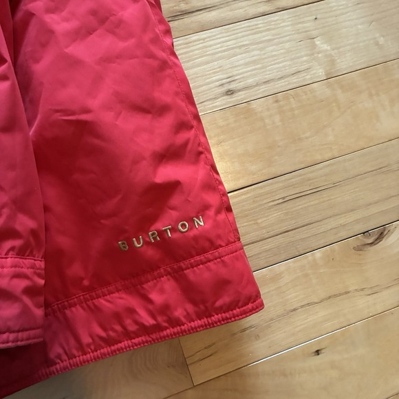 Red Burton Living Lining Ski / Snowboard Jacket Large Chore Collar Heavy Coat - Picture 8 of 8